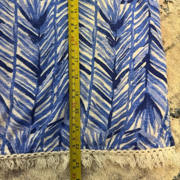 Lilly Pulitzer Kipper Lapis Blue Costa Verde Preppy Coastal Cute Tank Tunic Top - Picture 13 of 14